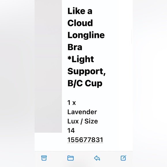 Lululemon Like a Cloud Longline Bra B/C cup size 14 - Picture 2 of 6